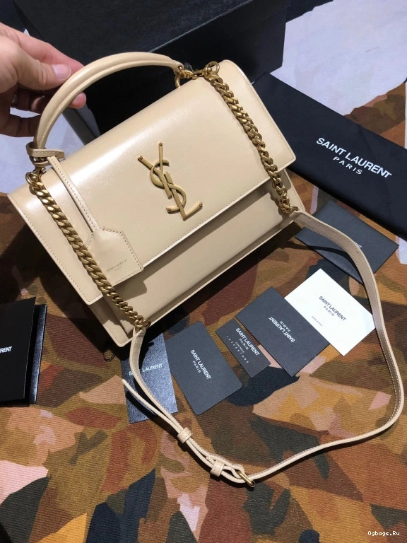 IN SUNSET YSL SMOOTH MEDIUM SATCHEL LEATHER 0805